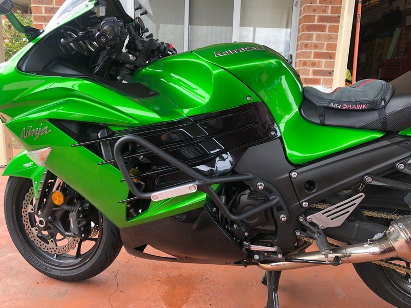 TRex Frame Sliders on the ZX14R