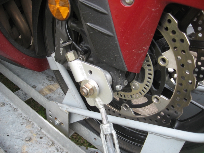 How many straps do you use to tie down your motorcycle?